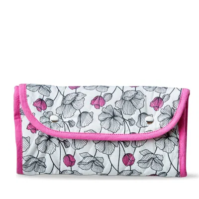 Tag Oh So She Roll Up Make Up Pouch Fuchsia Fuchsia Cotton Everyday In Pattern