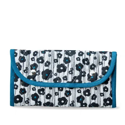 Tag Oh So She Roll Up Make Up Pouch Teal Teal Cotton Everyday In Multi