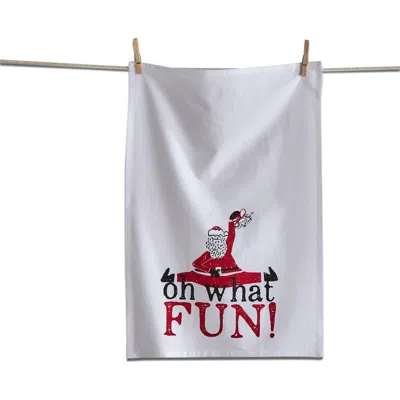 Tag Oh What Fun Stand Fs Multicolor Cotton Kitchen Towels In Gray