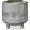 Tag Olema Carved Grey Glazed Terracotta Planter Decorative Use In Gray