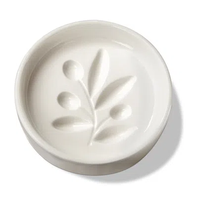 Tag Olive Branch Oil & Vinegar Dipping Dish White Earthenware Everyday