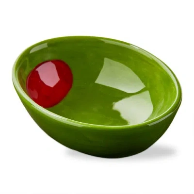 Tag Olive Stoneware Serving Bowl Green Multi 4 oz 4 X 3.3 X 1.5