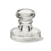 Tag Olsen Tealight Pillar Holder Clear Glass Candle Holder In Transparent