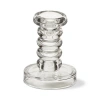 Tag Olsen Tealight Pillar Holder Large Clear Glass Candle Holder In Transparent