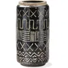 Tag Ondo Tall Decorative Vase Black Multi Terracotta Home Decor In Black