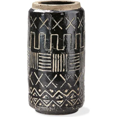 Tag Ondo Tall Decorative Vase Black Multi Terracotta Home Decor