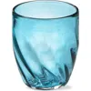 Tag Optic Everything Glass Solid Aqua Dishwasher Safe Beverage In Blue