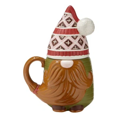 Tag Oskar Gnome Lidded Mug Ceramic Drinkware Christmas Design In Multi