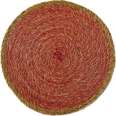 Tag Overstitch Seagrass Placemat Red Set Wipe Clean Everyday Use