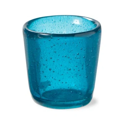 Tag Paint Box Blown Glass Tealight Holder In Blue