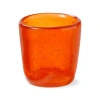 Tag Paint Box Blown Glass Tealight Holder In Orange