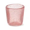 Tag Paint Box Blown Glass Tealight Holder In Pink