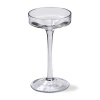 Tag Paloma Pulled Clear Glass Stem Pillar Candle Holder Small In Transparent