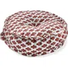 Tag Paradiso Block Print Cotton Decorative Throw Pillow With Handles In Red