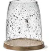 Tag Pebble Clear Glass Hurricane Candle Holder Small In Transparent