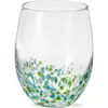 Tag Pebble Glass Stemless Green Beverage Glassware Set Of 4 In Multi
