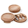 Tag Picnic Cheese And Wine Set With Natural Wood Serving Trays In Brown