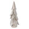 Tag Pine Snowy Tree Decor Ceramic Holiday Sculpture White Christmas In White