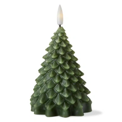 Tag Pine Tree Led Flameless Candle In Green