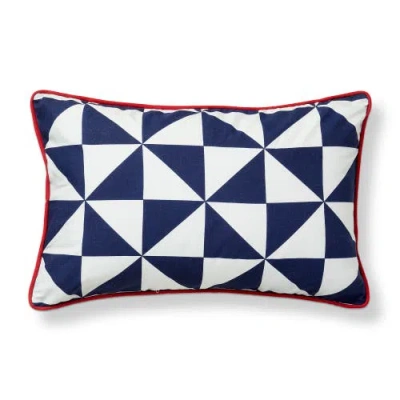 Tag Pinwheel Indoor Outdoor Lumbar Pl Blue Multi Cotton Summer