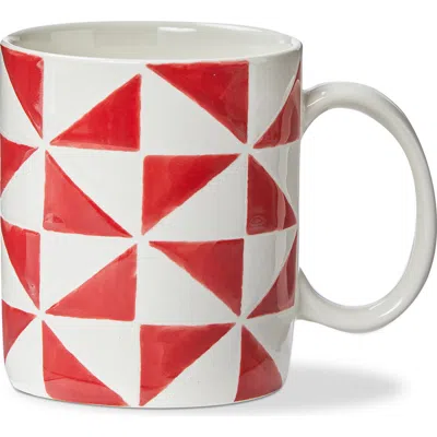 Tag Pinwheel Mug Red Stoneware Summer In Animal Print
