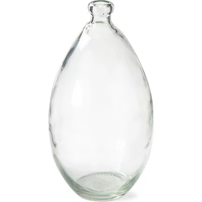 Tag Pismo Recycled Glass Wide Vase Decorative Clear Glass In Transparent