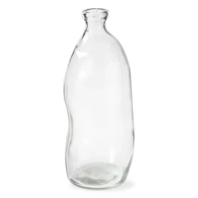 Tag Pismo Tall Recycled Glass Vase Decorative Clear Glass In Transparent