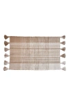 TAG PLAID TASSEL TRIM RUG