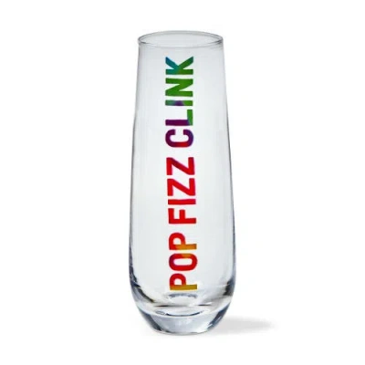 Tag Pop Fizz Clink Clear Champagne Flutes In Multi