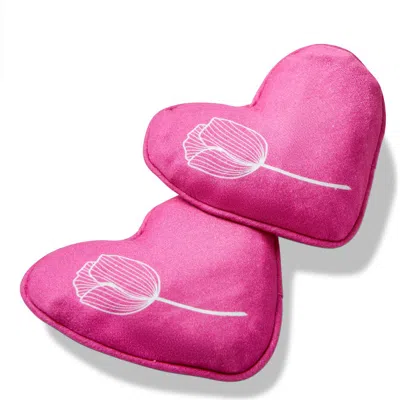 Tag Poppy Hand Warmers S/2 Fuchsia Cotton Everyday In Pink