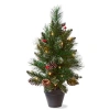 Tag Pre Lit Winter Pine Tree Led Holiday Sculpture Green Decor In Multi