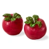 Tag Radish Candle Sculpted Novelty Red Paraffin Wax Spring Decor In Red