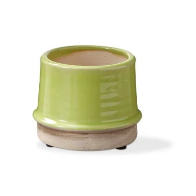 Tag Radius Small Citron Green Glazed Stoneware Planter