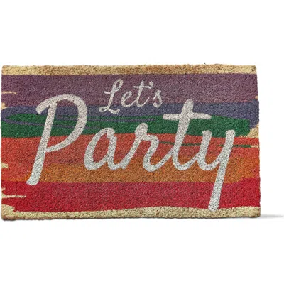 Tag Rainbow Colored Lets Party Welcome Mat For Indoor Outdoor In Multi