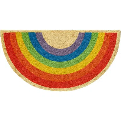 Tag Rainbow Shaped Non-slip Coir Mat Multi Coir Everyday,summer