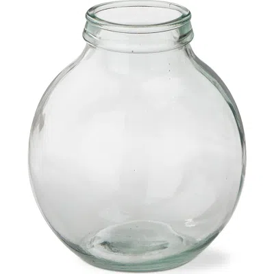 Tag Recycled Glass Jar Vase Small Decorative Clear Summer In Transparent