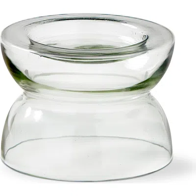 Tag Recycled Glass Pillar Holder And Vase Set Clear Candle Holders In Transparent