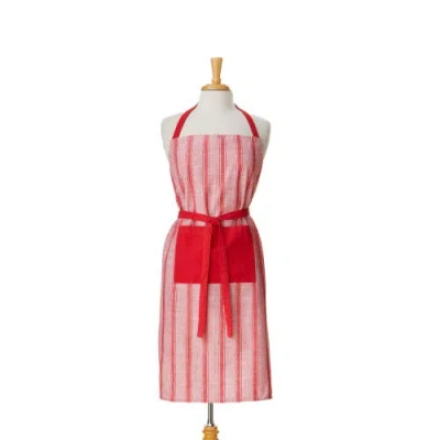 Tag Red & White Stripe Apron Red Multi Cotton Everyday,summer In Pink
