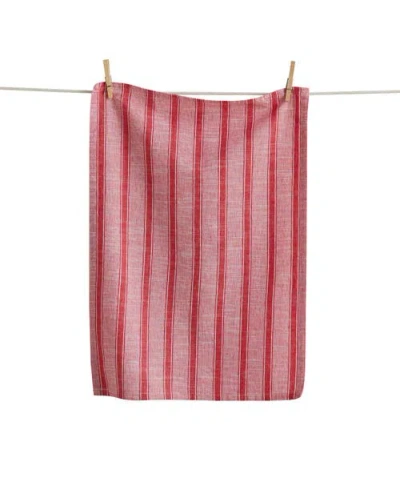 Tag Red & White Stripe Dishtowel Red Multi Cotton Summer