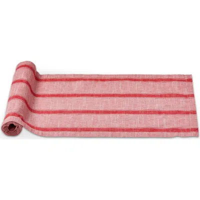 Tag Red & White Stripe Runner Red Multi Cotton Summer In Pink