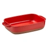 Tag Red Ceramic Rectangular Baker Dishwasher Safe For Christmas In Red