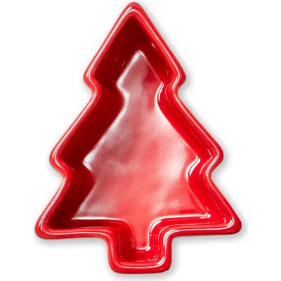 Tag Red Ceramic Tree Ramekin Small Baking Dish Perfect For Christmas