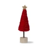 Tag Red Cotton Candy Tree Mini Christmas Tabletop Decoration In Red