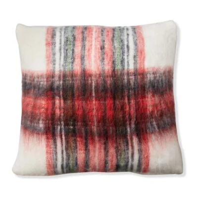 Tag Red Multi Tartan Check Throw Pillow Perfect For Christmas Decor