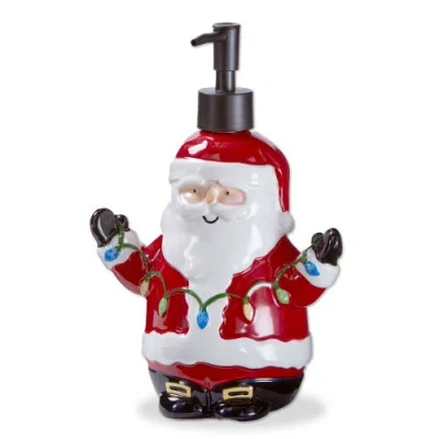 Tag Red Santa Soap Pump Dispenser For Holiday Hand Washing