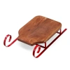 Tag Red Wood Sleigh Serving Board Perfect For Holiday Gatherings In Brown