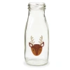 Tag Reindeer Milk Bottle Decorative Glass Vases For Christmas In Transparent