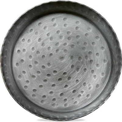 Tag Remi Round Black Iron Pillar Plate Candle Holder Everyday Use In Silver