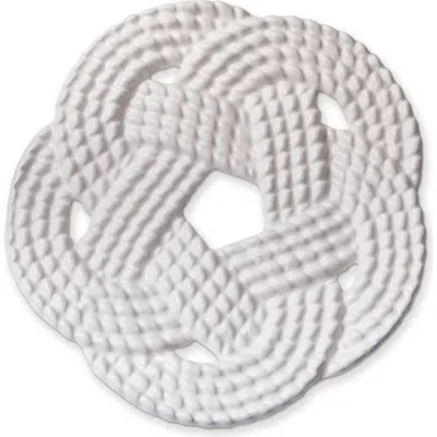 Tag Rope Trivet Ivory Earthenware Summer In White