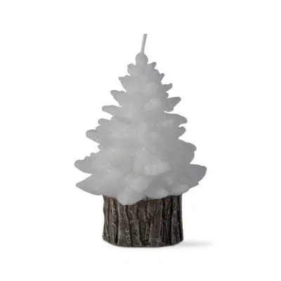 Tag Rustic Spruce Tree Candle Jar White Paraffin Wax Christmas Decor